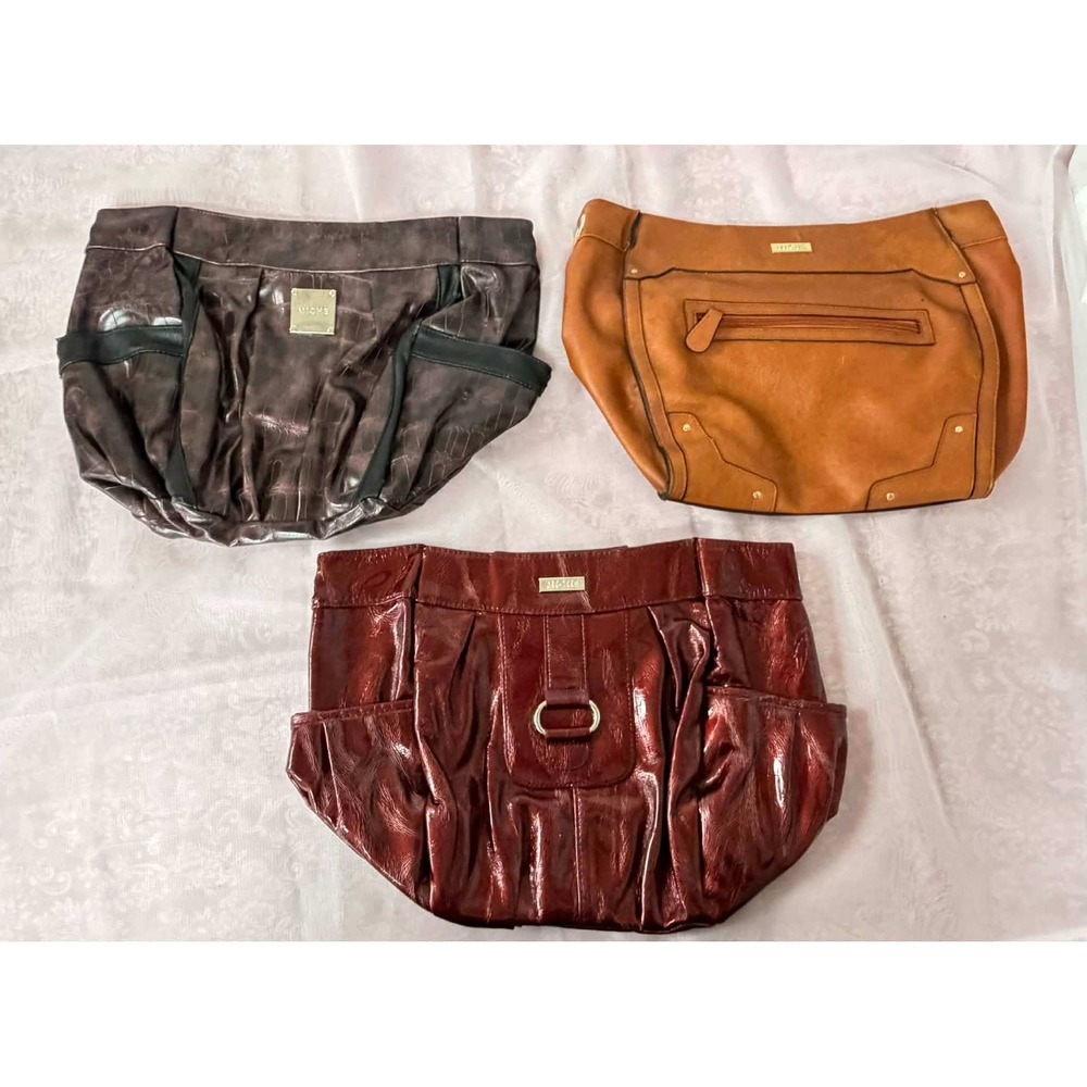 Miche Bag Shell Bundle Classic Size Burgundy Brown‎ Croc Cognac Tan 3 Piece Lot